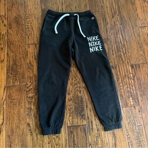 Nike Women’s Black Sweatpants with White Accents
